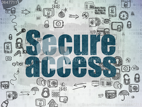 Image of Safety concept: Secure Access on Digital Paper background