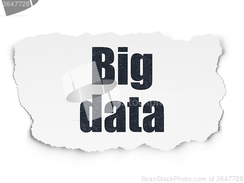 Image of Information concept: Big Data on Torn Paper background