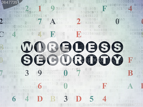 Image of Safety concept: Wireless Security on Digital Paper background