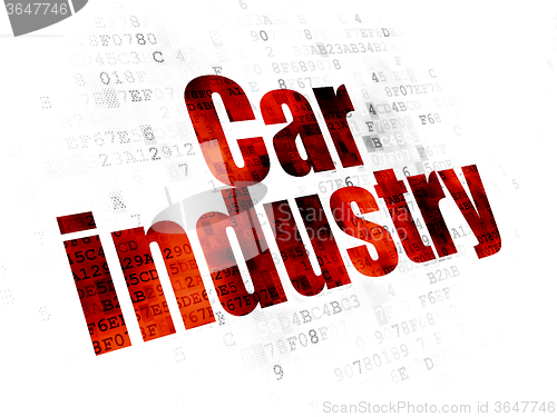 Image of Manufacuring concept: Car Industry on Digital background