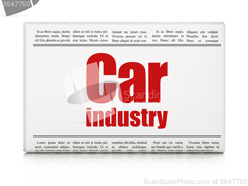 Image of Industry concept: newspaper headline Car Industry