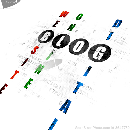 Image of Web design concept: Blog in Crossword Puzzle