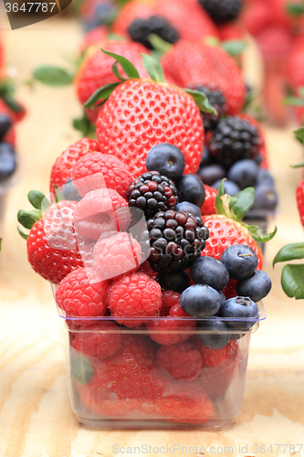 Image of raspberries, blackberries, strawberries background