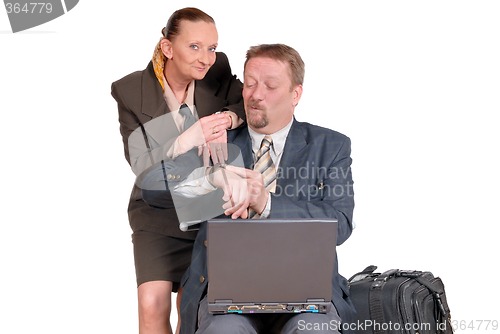 Image of Scheduling business couple