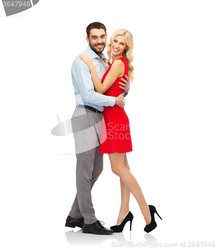 Image of happy couple hugging