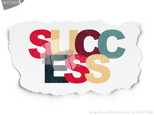 Image of Business concept: Success on Torn Paper background