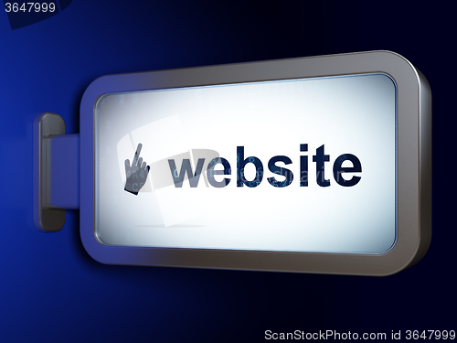 Image of Web design concept: Website and Mouse Cursor on billboard background