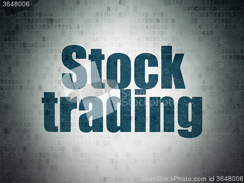 Image of Finance concept: Stock Trading on Digital Paper background