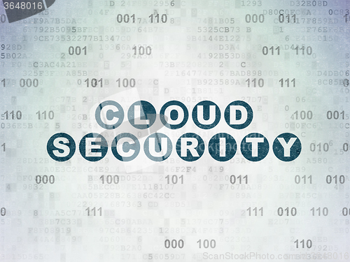 Image of Safety concept: Cloud Security on Digital Paper background