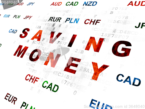 Image of Business concept: Saving Money on Digital background