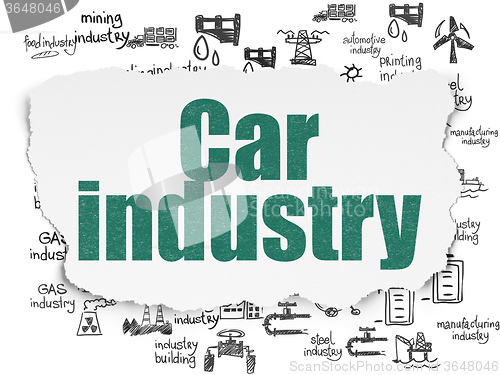 Image of Industry concept: Car Industry on Torn Paper background