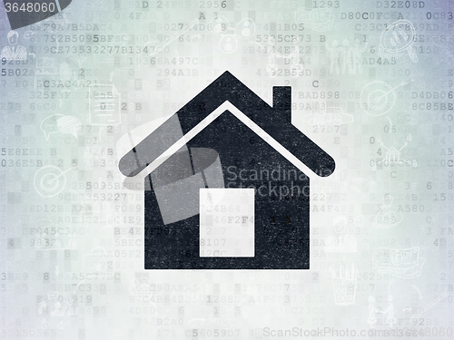 Image of Business concept: Home on Digital Paper background