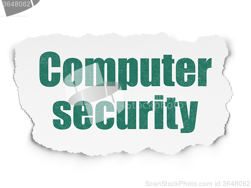 Image of Security concept: Computer Security on Torn Paper background