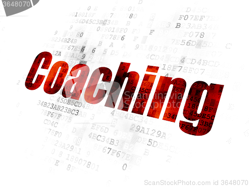 Image of Learning concept: Coaching on Digital background