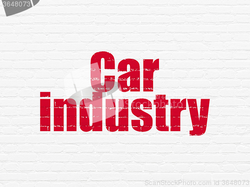 Image of Industry concept: Car Industry on wall background