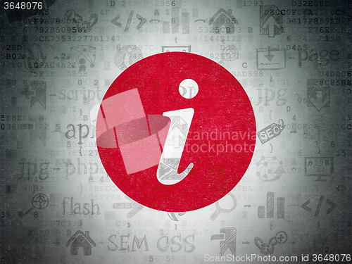 Image of Web development concept: Information on Digital Paper background