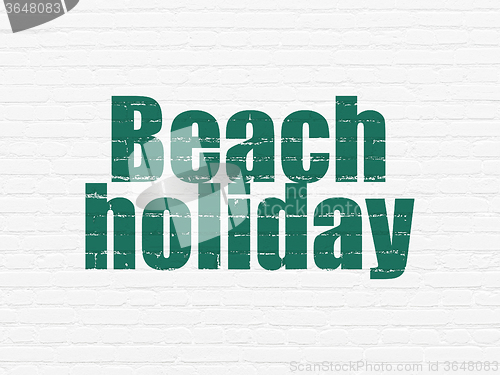 Image of Vacation concept: Beach Holiday on wall background