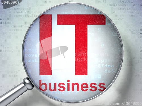 Image of Business concept: IT Business with optical glass