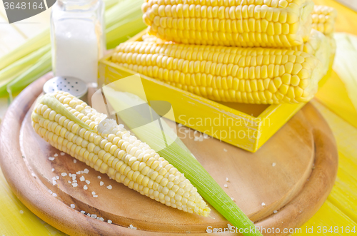 Image of boiled corn with salt