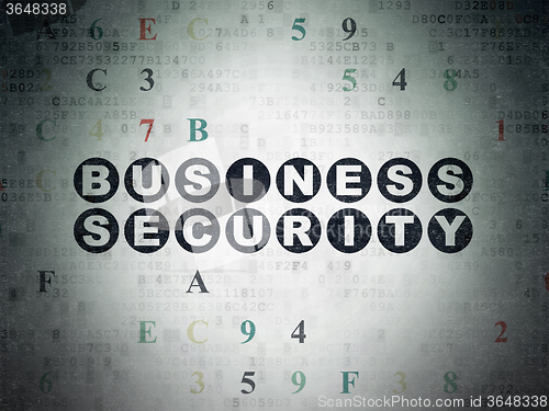 Image of Security concept: Business Security on Digital Paper background