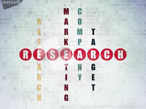 Image of Advertising concept: Research in Crossword Puzzle