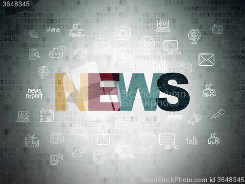 Image of News concept: News on Digital Paper background