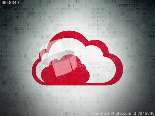 Image of Cloud technology concept: Cloud on Digital Paper background