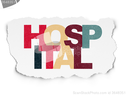 Image of Healthcare concept: Hospital on Torn Paper background