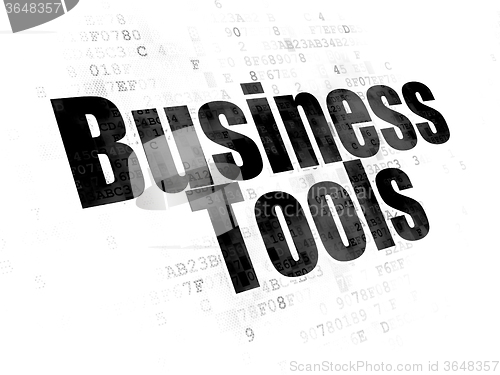 Image of Finance concept: Business Tools on Digital background