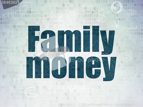 Image of Banking concept: Family Money on Digital Paper background