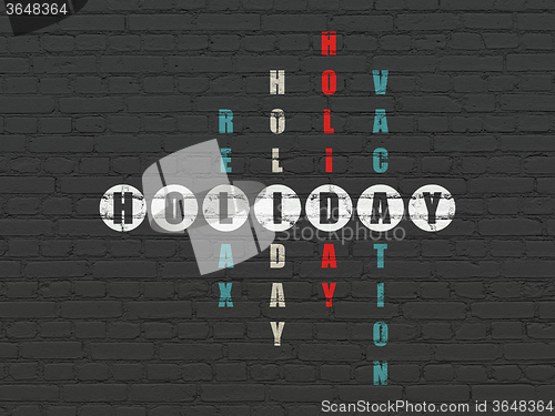 Image of Vacation concept: Holiday in Crossword Puzzle