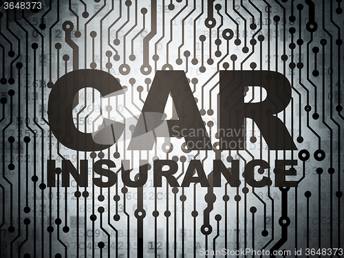 Image of Insurance concept: circuit board with Car Insurance