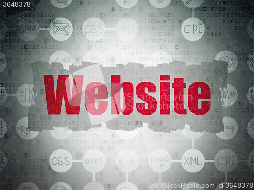 Image of Web design concept: Website on Digital Paper background