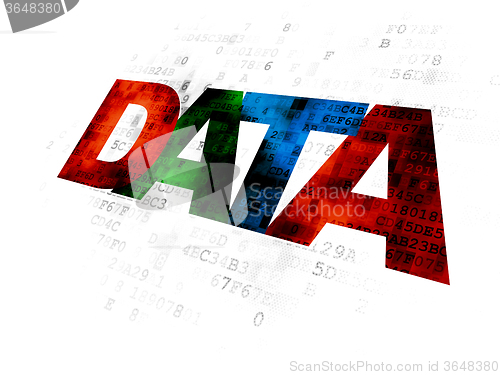 Image of Data concept: Data on Digital background