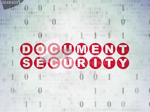 Image of Safety concept: Document Security on Digital Paper background