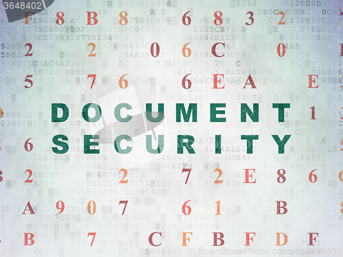 Image of Privacy concept: Document Security on Digital Paper background