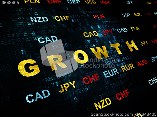 Image of Finance concept: Growth on Digital background