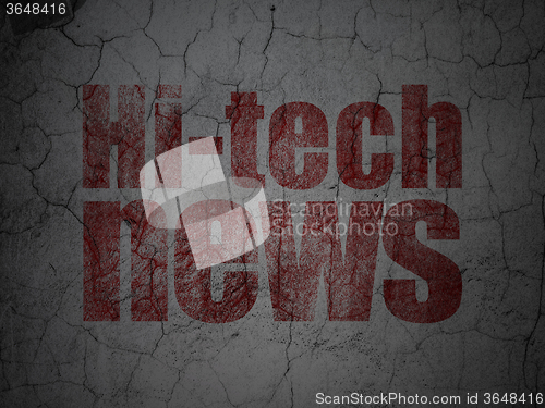 Image of News concept: Hi-tech News on grunge wall background