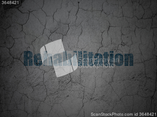 Image of Health concept: Rehabilitation on grunge wall background