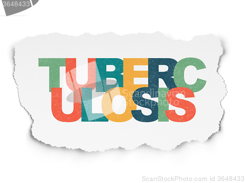 Image of Healthcare concept: Tuberculosis on Torn Paper background