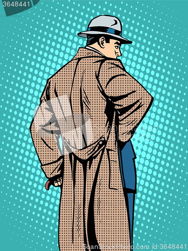 Image of Man in coat autumn winter