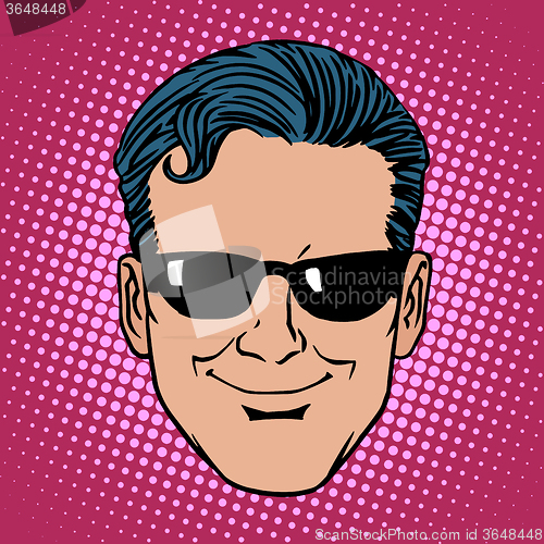 Image of Retro Emoji spy man face