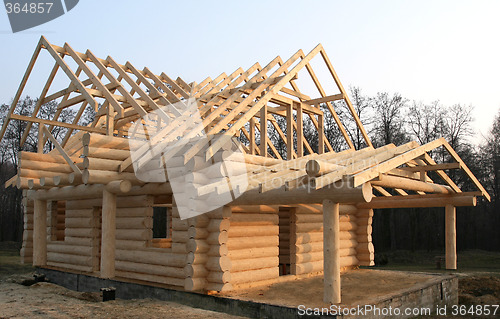 Image of Wooden home construction