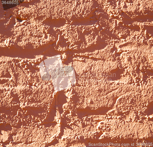 Image of texture wall in africa morocco the old brick construction concre