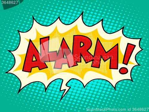 Image of Alarm comic text bubble