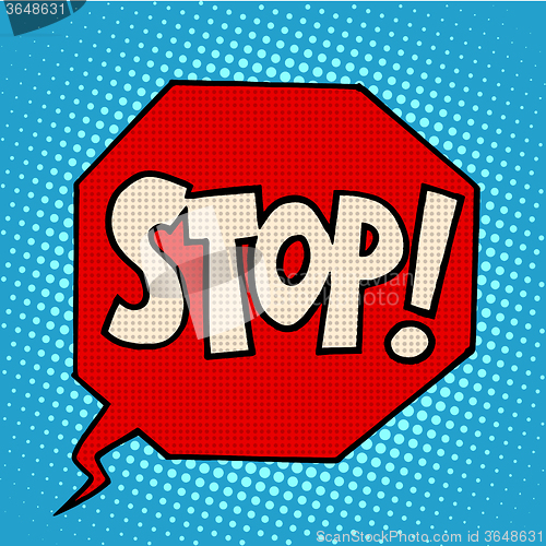 Image of stop sign warning symbol