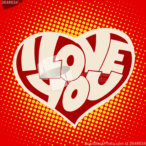 Image of Heart I love you inscription t-shirt style