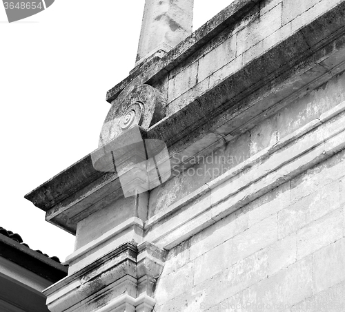 Image of abstract old column in the  country  of europe italy and marble 