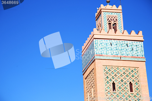 Image of history in maroc africa   eligion and the blue     sky