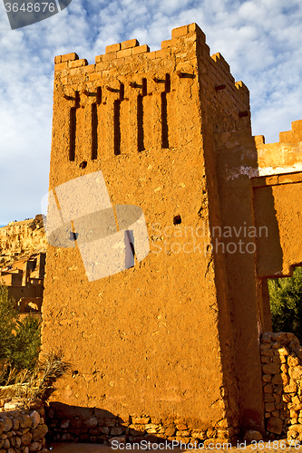 Image of africa  in histoycal maroc   and the blue   sky